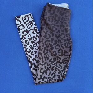 Leopard Print Brown to Tan (and Black) Ombré Leggings